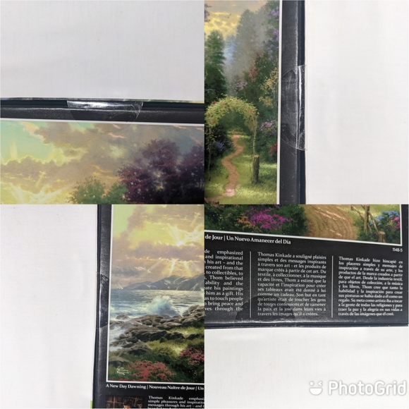 Puzzle Metallic 750 pc Nature Cottage Kinkade A New Day Dawning Special Edition - Picture 8 of 9